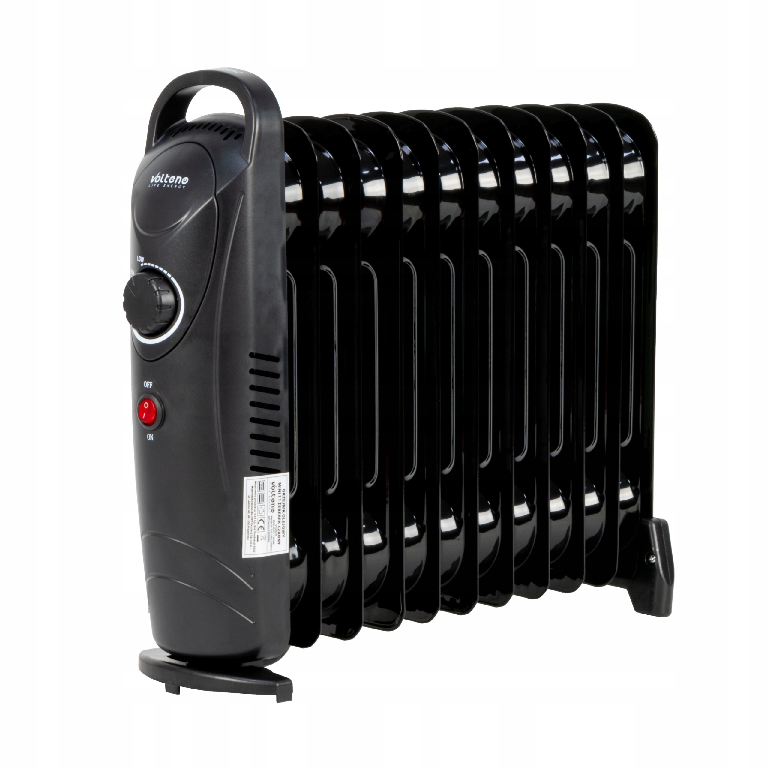 OLEJOVÝ RADIÁTOR 11 REBROVÝ 1200W ČIERNA VOLTENO